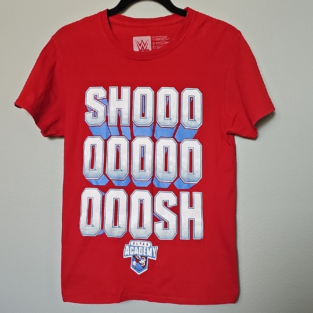 WWE Alpha Academy Shooosh Red Graphic Cotton Short Sleeve Tee Small